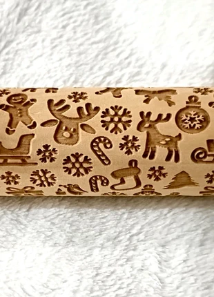 Rouleau à pâtisserie motifs noel, état: Neuf sans étiquette, 13,00 €, 14,35 € Protection acheteurs incluse