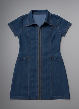 Robe en jean zippée, marca: Thailandais, estado: Muy bueno, tamaño: L / 40 / 12, 20,00 €, 21,70 € Protección al comprador incluida