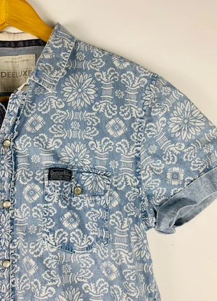 Chemise manche courte bleu a motif Deelux homme taille S homme, marca: Deeluxe, estado: Muito bom, tamanho: S, €5.00, €5.95 inclui Proteção do Comprador