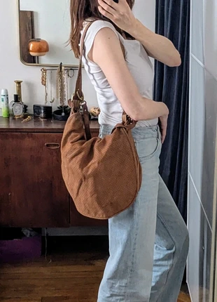 Grand sac besace à rabat, cuir camel, Kookaï, marke: KOOKAÏ, zustand: Zufriedenstellend, 8,00 €, 9,10 € inklusive Vinted-Käuferschutz