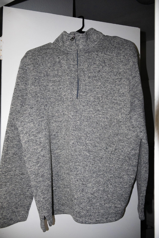 Grey Polo 1/4 Zip 1