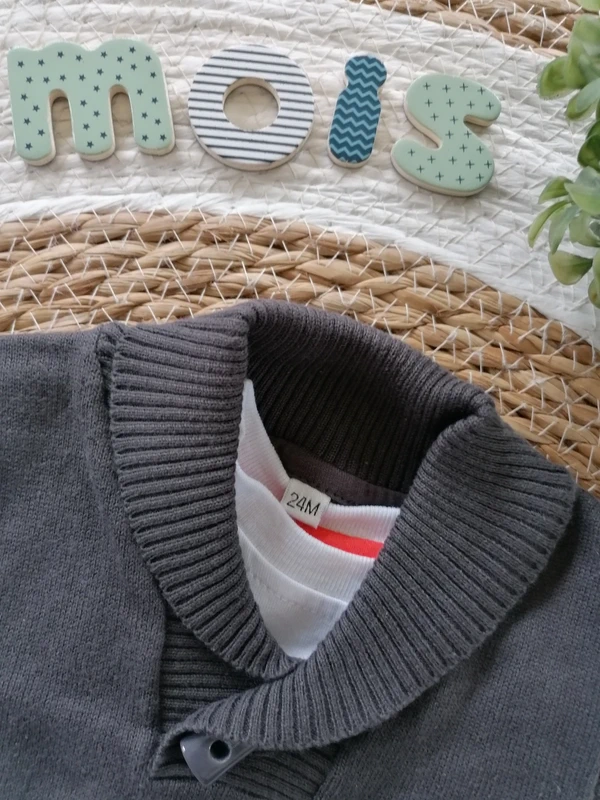Ensemble pantalon + tee-shirt / pull sans manches - 24 mois - photo numéro 2