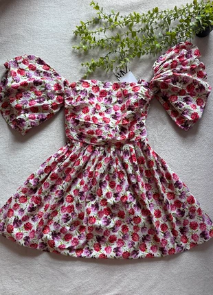 Zara Floral Puff Sleeve Mini Dress, brand: Zara, condition: New with tags, size: S / 36 / 8, €28.80, €30.94 includes Buyer Protection