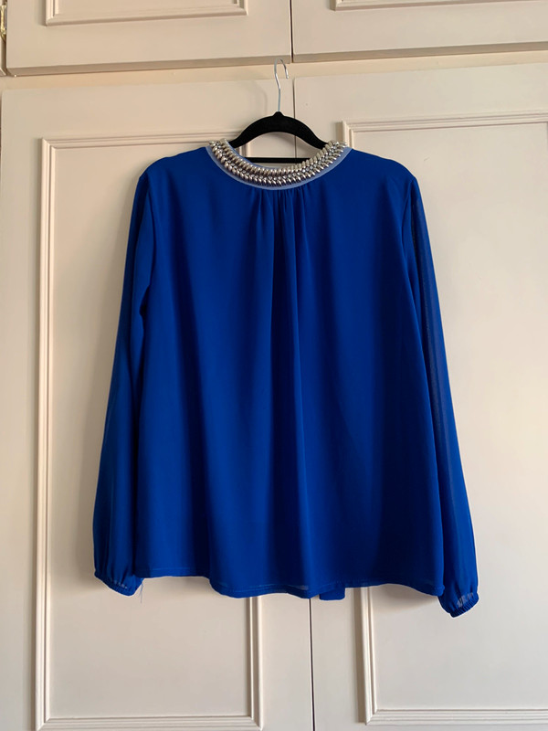 Blusa vestir gasa azul T S October - Vinted Blusa vestir gasa azul T S October - Vinted