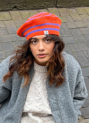 Orange and purple stripey knitted beret brand new never worn, brand: gladness, condition: New without tags, size: One size, £4.00, £4.90 includes Buyer Protection