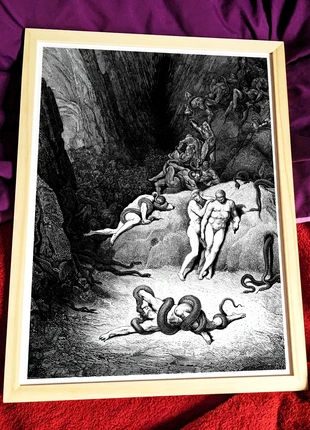 Affiche – Dante : La métamorphose d’Agnello (Doré, 1861), marque: Art, état: Neuf sans étiquette, 17,90 €, 19,50 € Protection acheteurs (Pro) incluse