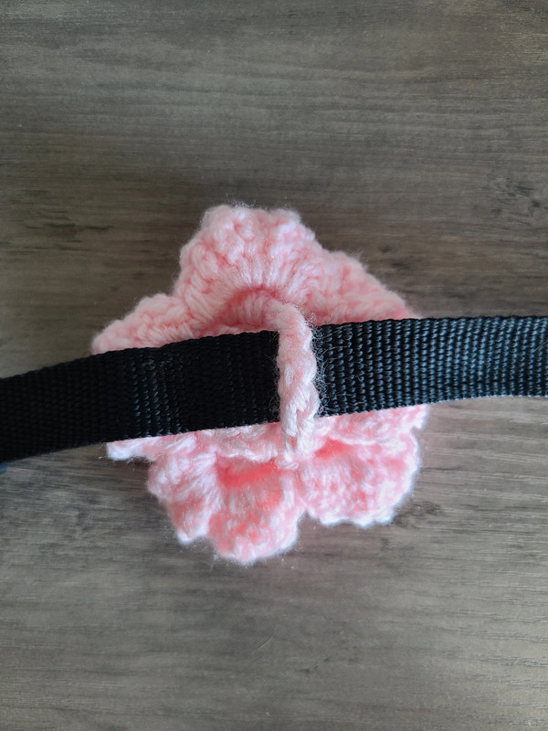 Crochet flower for dog collar, dog collar flower, pink flower dog attire 5