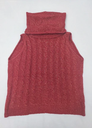 Maglione donna dolcevita smanicato lungo,in maglia intrecciata, rosso lurex oro,tg unica, marque: Made In Italy, état: Bon état, taille: Taille unique, 4,00 €, 4,90 € Protection acheteurs incluse