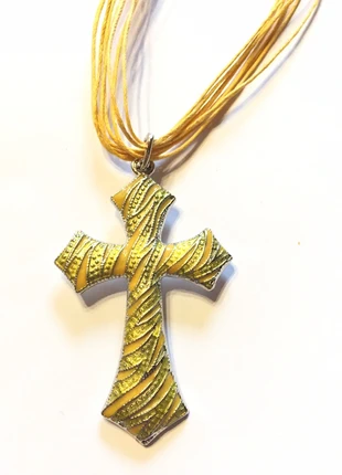 Collier croix jaune réglable , estado: Novo sem etiquetas, €1.00, €1.75 inclui Proteção do Comprador