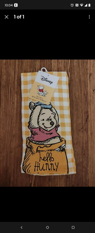 Disney Winnie The Pooh - 2 Pack Kitchen Dish Tea Towels "Hello hunny" NWT