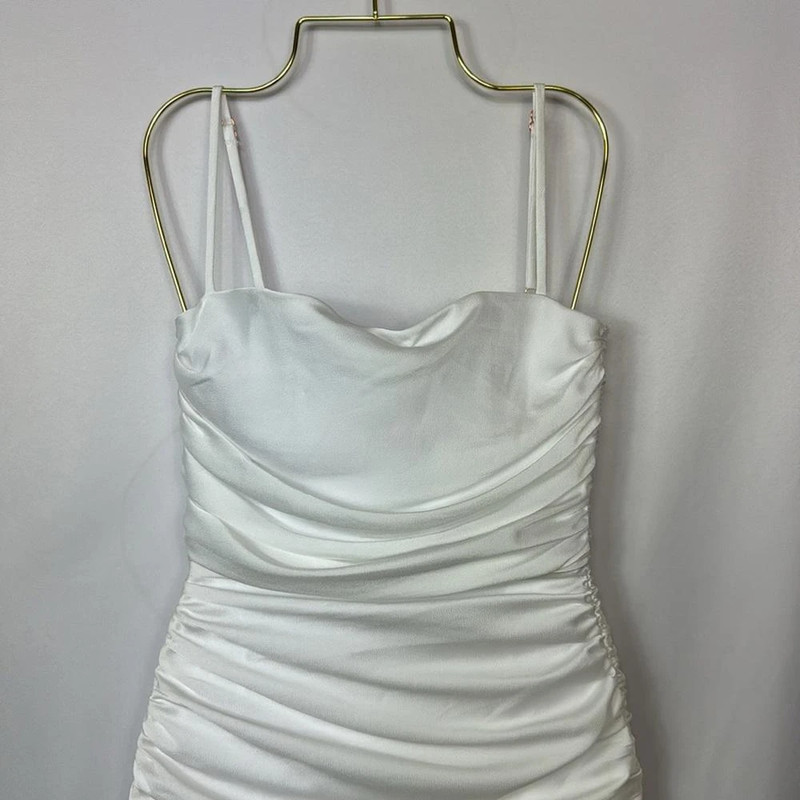 Nookie X Revolve Cooper Ruched Midi Dress White Size Xs 2