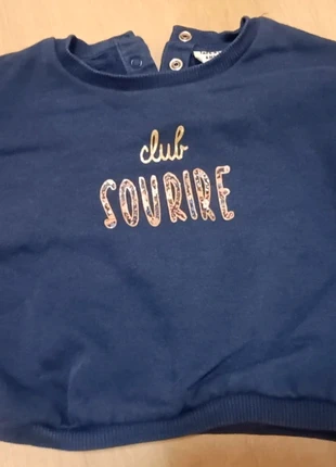 Blusa azul com brilho 6 meses, marca: Tape à l'œil, estado: Muito bom, tamanho: 3-6 meses / 62 cm, €2.00, €2.80 inclui Proteção do Comprador