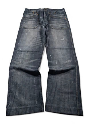 Y2K Raw Denim Big Storm jeans vintage og straight baggy fit blu navy - 48, marca: JNCO, estado: Muito bom, tamanho: M, €55.00, €58.45 inclui Proteção do Comprador Pro