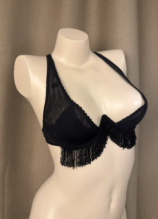 La Fille d’O beugel bh met franjes fringe zwart M 2, marca: La fille d’o, estado: Bueno, tamaño: M, 50,00 €, 53,20 € Protección al comprador incluida