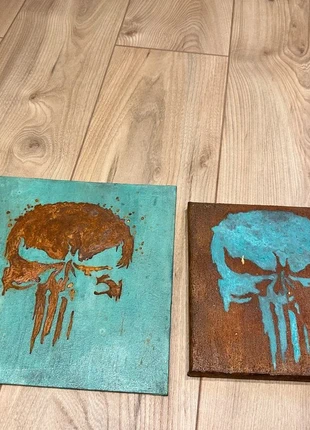 Lot de 2 tableaux réalisé à la poudre de cuivre et de fer, zustand: Sehr gut, 14,00 €, 15,40 € inklusive Vinted-Käuferschutz