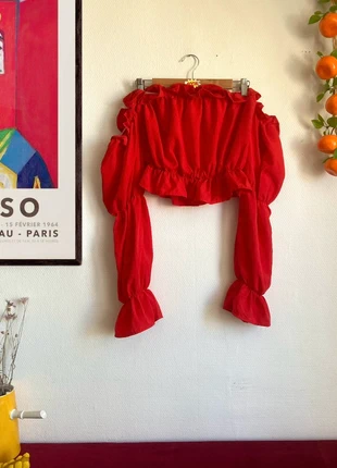 Crop top bustier rétro rouge pop trendy T. L, marque: Vintage Boutique, état: Très bon état, taille: L / 40 / 12, 7,00 €, 8,05 € Protection acheteurs (Pro) incluse