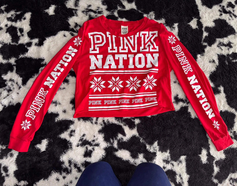 Victoria secret pink long sleeve crop top winter edition 2