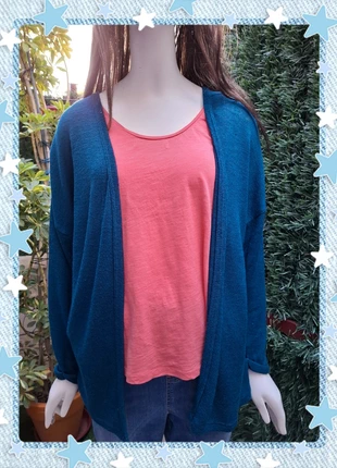 Cardigan azul petróleo Natura, merk: Natura, staat: Heel goed, maat: M / 38 / 10, € 3,00, € 3,85 inclusief Kopersbescherming