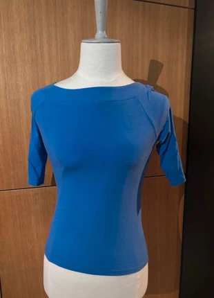 Top bleu col bateau manches 3/4 – Taille S (Cache Cache), marque: Cache Cache, état: Très bon état, taille: S / 36 / 8, 2,99 €, 3,84 € Protection acheteurs incluse