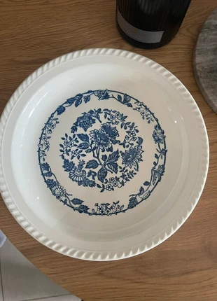 Plat de présentation fleuri blanc et bleu, condizioni: Ottime, €5.00, €5.95 include la Protezione acquisti