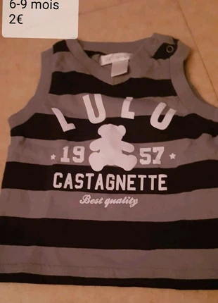 T-shirt lulu castagnette 6-9 mois, marque: Lulu Castagnette, état: Bon état, taille: 6-9 mois / 68 cm, 2,00 €, 2,80 € Protection acheteurs incluse