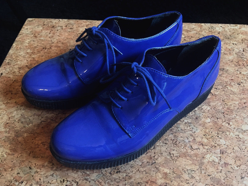 Chaussures bleues vernies t36 1