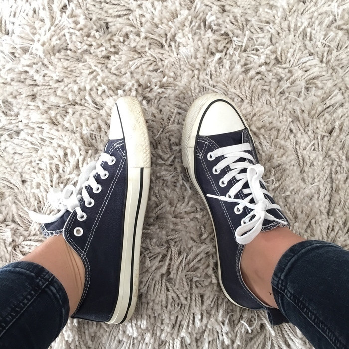Baskets style converses bleues  marines 1