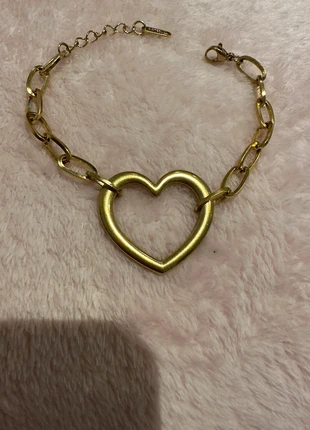 Bracelet grosse maille cœur couleur or acier inoxydable, brand: passionsdesiles, condition: Very good, €8.00, €9.10 includes Buyer Protection Pro