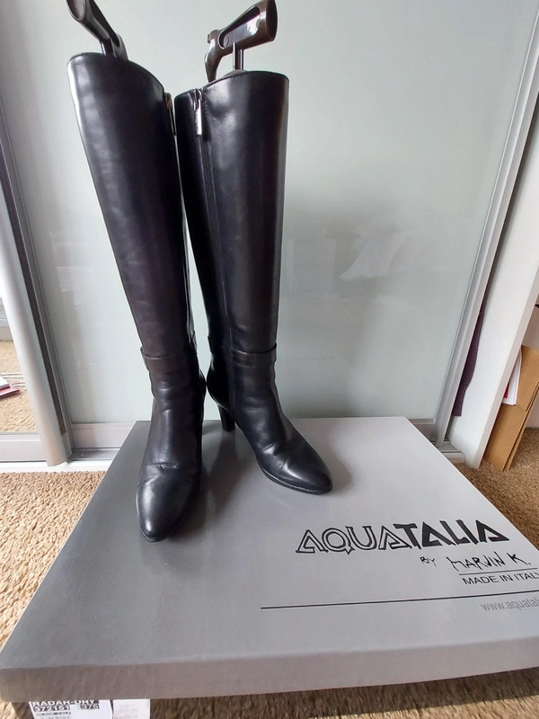 Aquatalia by Marvin K black high heeled boots. Reduced Vinted