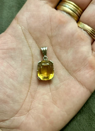 Pendentif Art Déco en argent et citrine, marca: Argent, estado: Muito bom, €85.00, €89.95 inclui Proteção do Comprador Pro