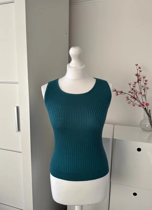 Teal Ribbed Vest Top – Size S, condition: Very good, size: S / UK 8-10, £3.00, £3.85 includes Buyer Protection