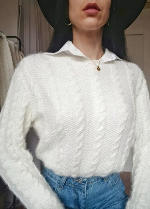 Classic cable knit cream jumper, marque: Boutique Italiana, état: Neuf avec étiquette, taille: S / 36 / 8, 20,00 €, 21,70 € Protection acheteurs incluse