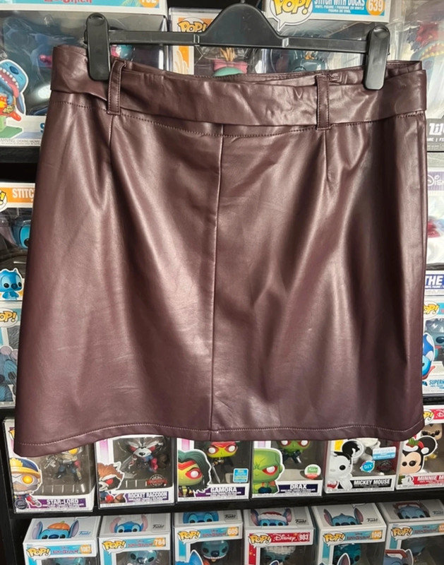 Asda burgundy shop leather skirt