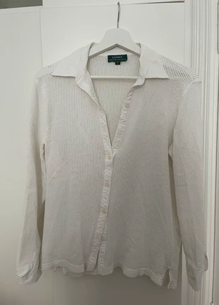 Ralph Lauren | Weißes Netzhemd | Gr. M | Baumwolle, marca: Ralph Lauren, estado: Muy bueno, tamaño: M / 38 / 10, 20,00 €, 21,70 € Protección al comprador incluida