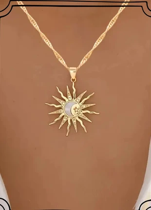 Collier doré soleil, lune & étoile, marca: Soleil, estado: Novo sem etiquetas, €7.49, €8.56 inclui Proteção do Comprador