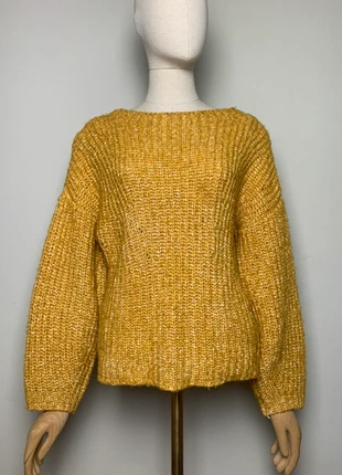 Pull ample moutarde et blanc mélange coton alpaga Massimo Dutti #pulls #massimodutti #coton #alpaga, merk: Massimo Dutti, staat: Heel goed, maat: M / 38 / 10, € 22,00, € 23,80 inclusief Kopersbescherming Pro