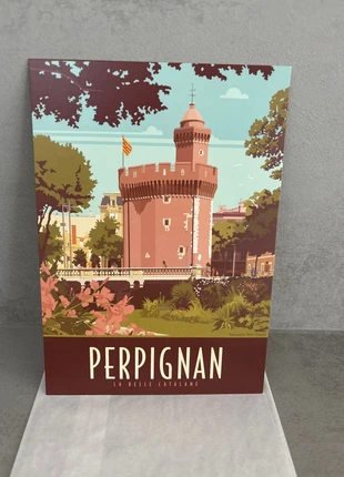 Affiche ou carte vintage de Perpignan Pyrénées orientales catalanes, marque: Travel poster, état: Neuf avec étiquette, 9,00 €, 10,15 € Protection acheteurs incluse