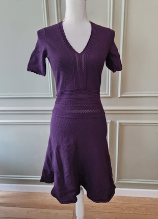 Robe en maille texturée violette sandro taille 36, marke: Sandro, zustand: Sehr gut, größe: S / 36 / 8, 80,00 €, 84,70 € inklusive Vinted-Käuferschutz
