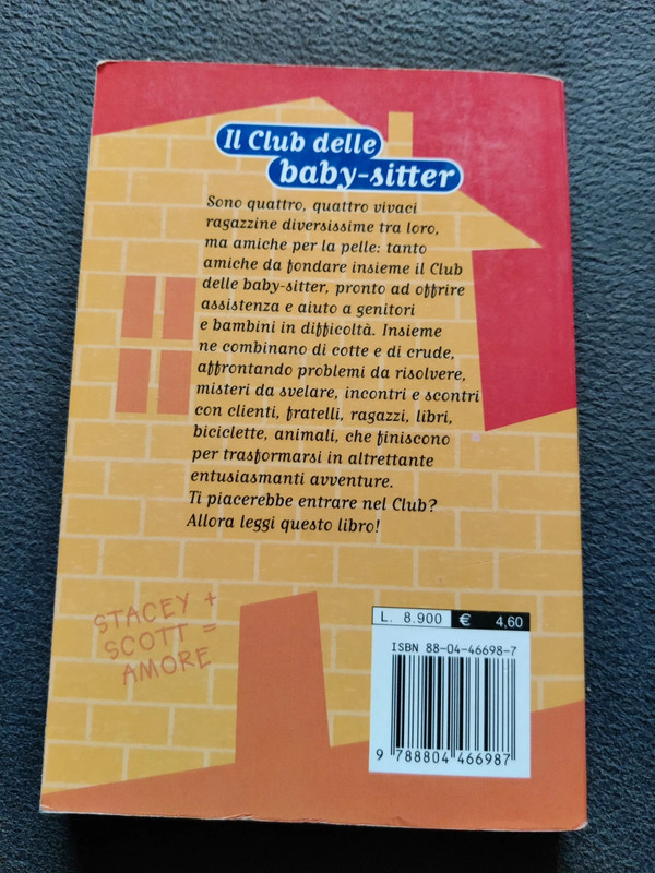 Romanzo per adolescenti di Ann M. Martin - Stacey si prende una cotta, Il Club delle baby-sitter 3