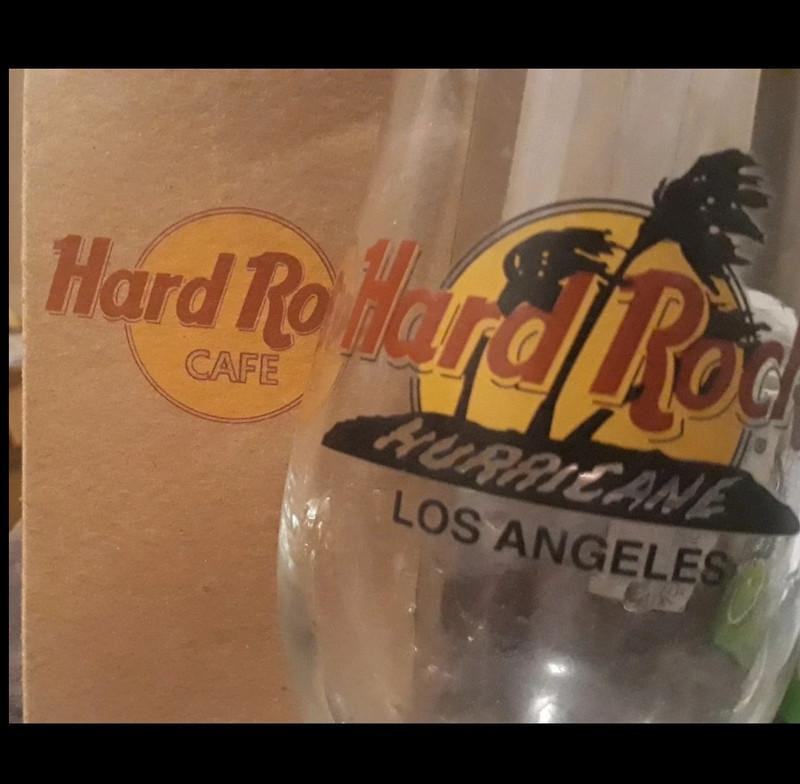 Hard Rock Cafe Los Angeles Hurricane Glass With Original Box 1