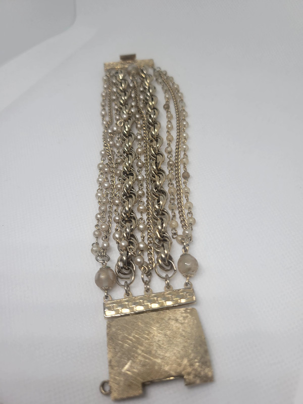 Gold Tone Multi-Strand Chain Wrist Bracelet 4