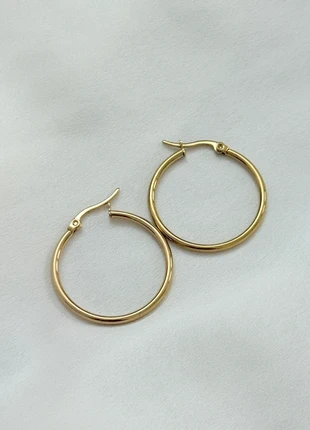 Orecchini a cerchio acciaio inossidabile, brand: INOX, condizioni: Ottime, €6.00, €7.00 include la Protezione acquisti