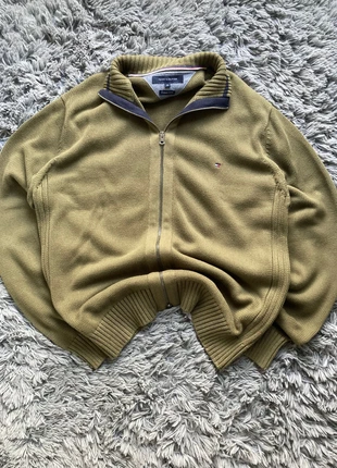 Vintage Tommy Hilfiger Knit Zip-Up – Old Money - Classic Retro, merk: Tommy Hilfiger, staat: Nieuw zonder prijskaartje, maat: XL, € 25,00, € 26,95 inclusief Kopersbescherming