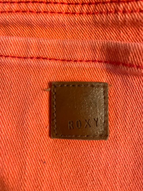 Orange Roxy Denim Shorts 3