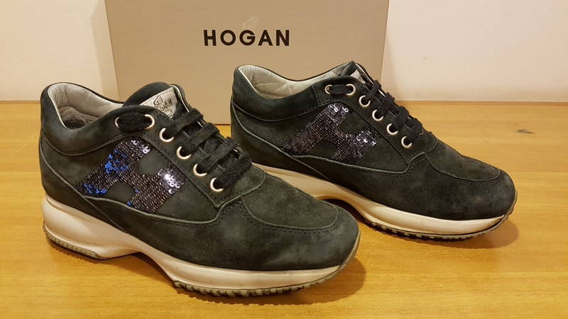 Scarpe HOGAN donna Interactive camoscio blu scarpa Taglia 35 Originali Vinted
