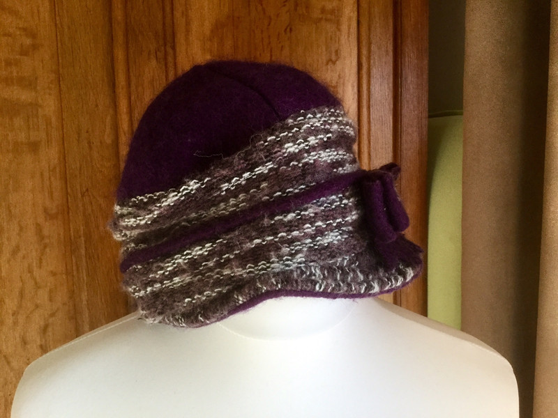 Chapeau laine violet et chamarré. T56. Neuf🎁 3