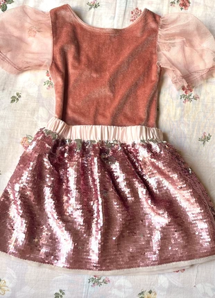 Body de princesa Zara y falda lentejuelas Disney niña, marque: Zara, état: Très bon état, taille: 6 ans / 116 cm, 11,00 €, 12,25 € Protection acheteurs incluse