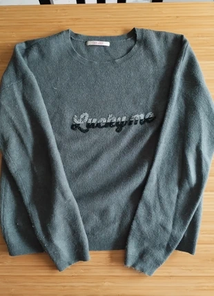 Pull gris Strass Taille M, marque: Camaïeu, état: Bon état, taille: M / 38 / 10, 2,00 €, 2,80 € Protection acheteurs incluse