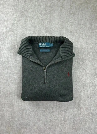 Pull Ralph Lauren 1/4 zip | Taille L homme | gris foncés logo bordeaux, brand: Ralph Lauren, condizioni: Ottime, taglia: L, €45.00, €47.95 include la Protezione acquisti Pro