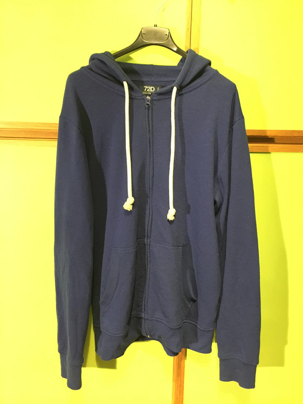 Felpa con cappuccio e zip Blue navy tg.M | Vinted